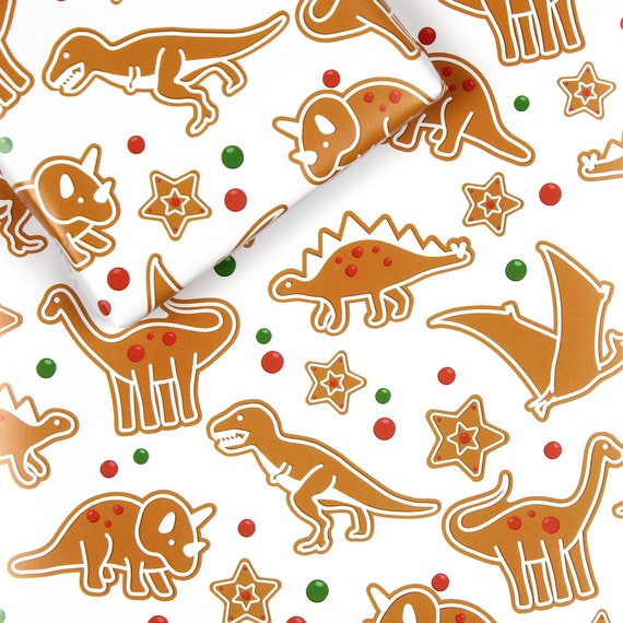 Dinosaur christmas wrapping paper outlet