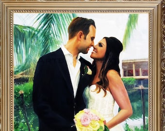 Custom Portrait  oil painting for love,Personalized Painting Canvas Painting From photo Child Family Wedding Portraits