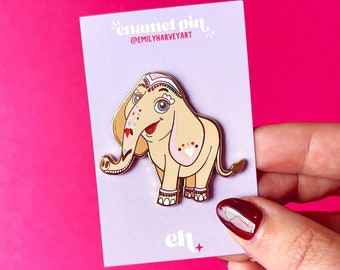 Enamel Pin - Indian Elephant - Gold Enamel Pin - Lapel Pin - Elephant Gifts - Pretty Pin