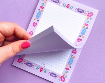 Magical Gems A5 Lined Notepad