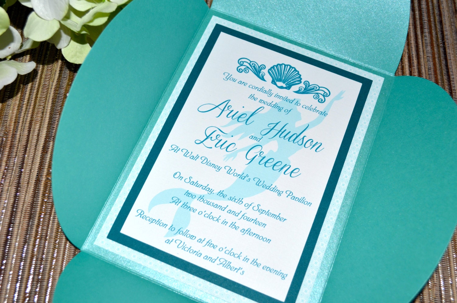 Little Mermaid Wedding Invitations 6