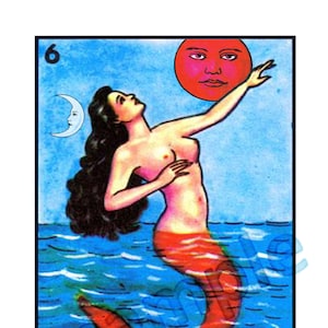 Loteria, La Sirena 5"X7 » Carte postale format Imprimable Reg. 1.99 En vente maintenant!