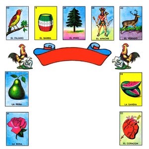 Loteria Any Occasion MASTER BLANK TEMPLATE (4"X6") Ancienne version Loteria Images "Imprimable"