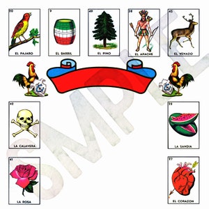 Any Occasion Loteria "Custom Order Empty Background" - 5"X7" Edit Yourself Postkarte größe "Printable"