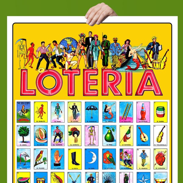 18"X24" LARGE LOTERIA POSTER Printable