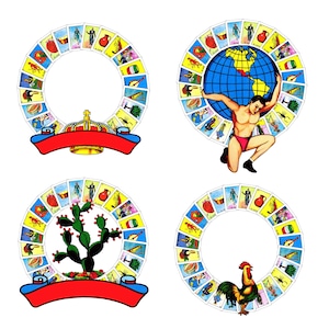 Loteria Old School Style, Design Combo | T-Shirt- Invites Etc. | Image  9&quot; LARGE | 300 DPI. |  PNG with a Transparent Background.