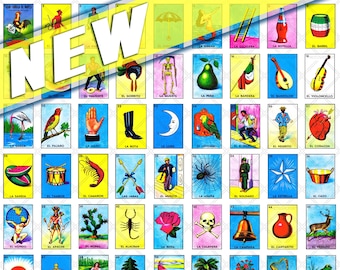 Mexican Loteria Cards The Complete Set Of 10 Tablas Etsy