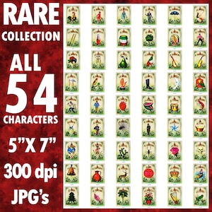 Rare and Unique 5x7 Loteria Card Collection (54 separat files) See Before you buy! Video