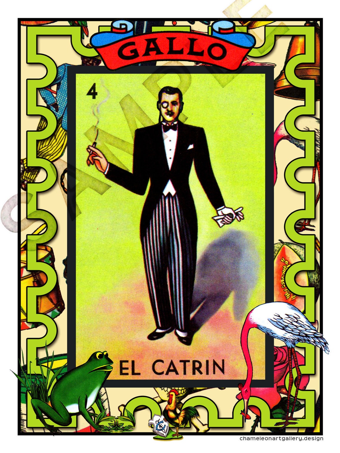 NEW Loteria Poster Image sized to work for 9x1212x18 or Etsy