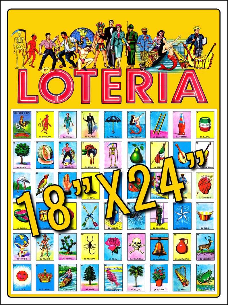 18x24 LARGE LOTERIA POSTER Printable Etsy