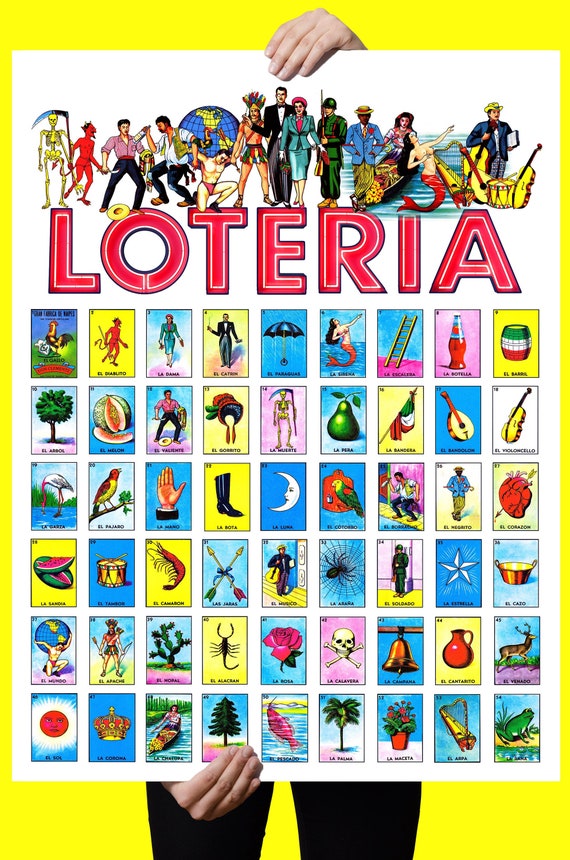 18"X24" LARGE LOTERIA POSTER Printable by ChamelionArtGallery Catch
