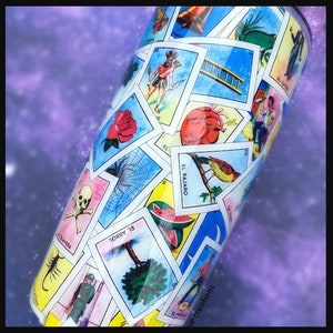 Tumbler Wrap Loteria | Sublimationsdesign | 20oz Becher | Plantillas | Tumbler Wraps | Reg.Nr. Preis 2.99