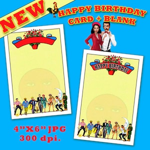 Loteria "Happy birthday" KARTE + BLANK (4"X6") Bearbeiten Sie sich ""Printable"""