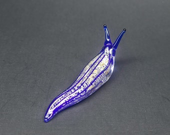 Glass Slug, Navy and Silver