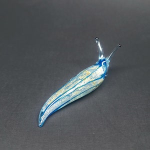 Glass Slug, Turquoise and Silver