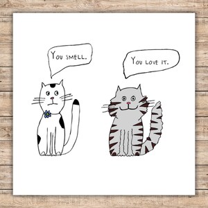 Grappige verjaardagskaart of grappige valentijnskaart met katten | Jubileum Echtgenote Echtgenoot Partner | Verjaardag kat | Sarcastic Cat-jubileum