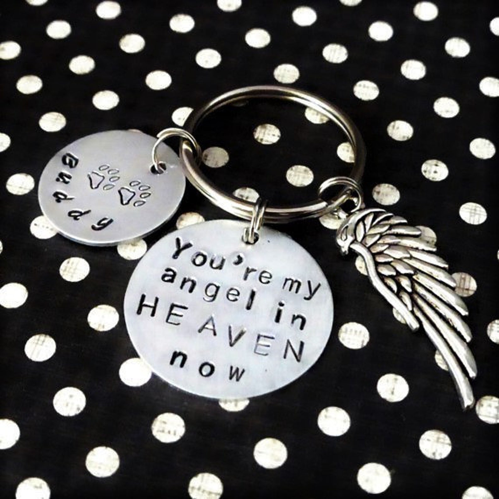 Personalized Pet Memorial Keychain Customized Name Tag Pet Etsy