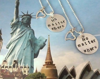SALE- 2 Set of Best Friend Necklace - BFF - No matter where you go in life you are friends or family forever