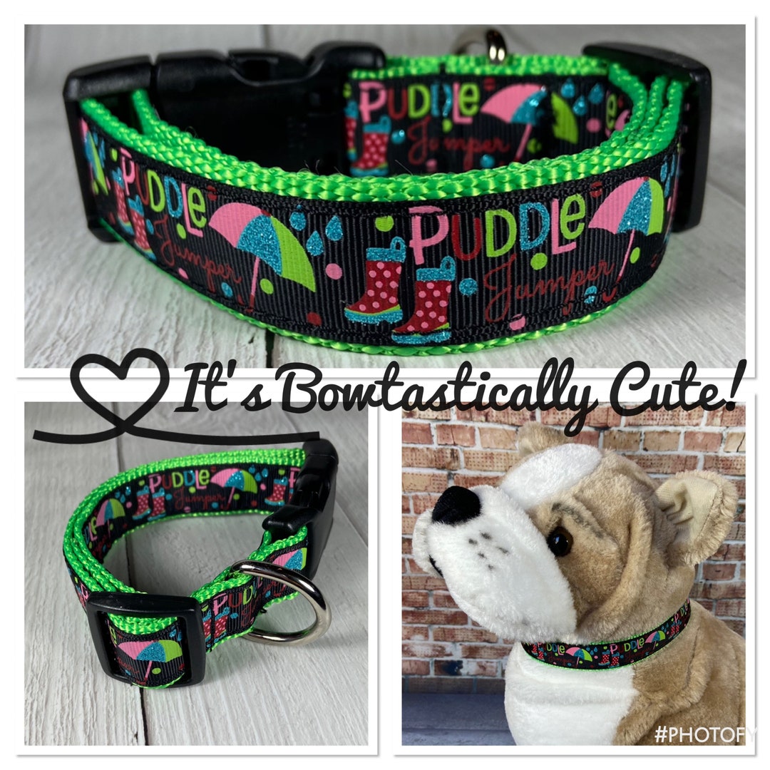 1 Dog Collar Puddle Jumper on Black Grosgrain USDR Etsy