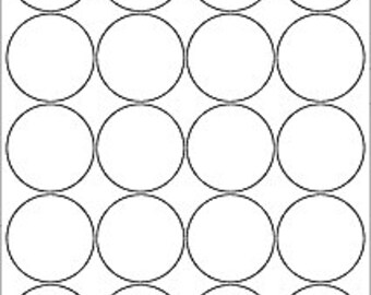 Blank Circle Labels, Plain White Circle Stickers, Kraft Circle Stickers, Round Labels, 5 pages of Labels, 2 inch Circle Labels
