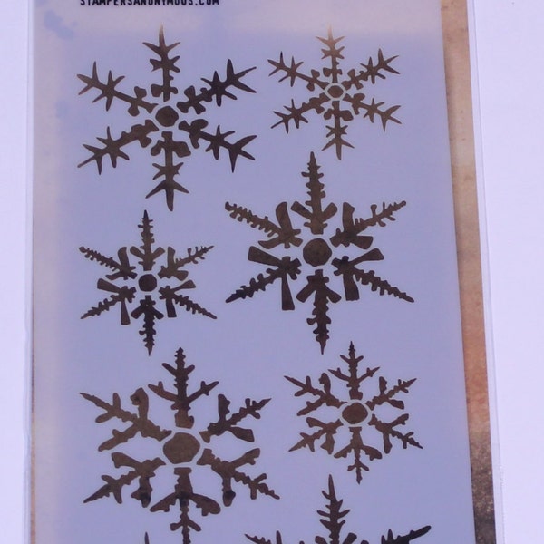 Tim Holtz, Stampers Anonymous, Layered Stencil, Snowflakes Stencil, Snow Stencil, Holiday Stencil