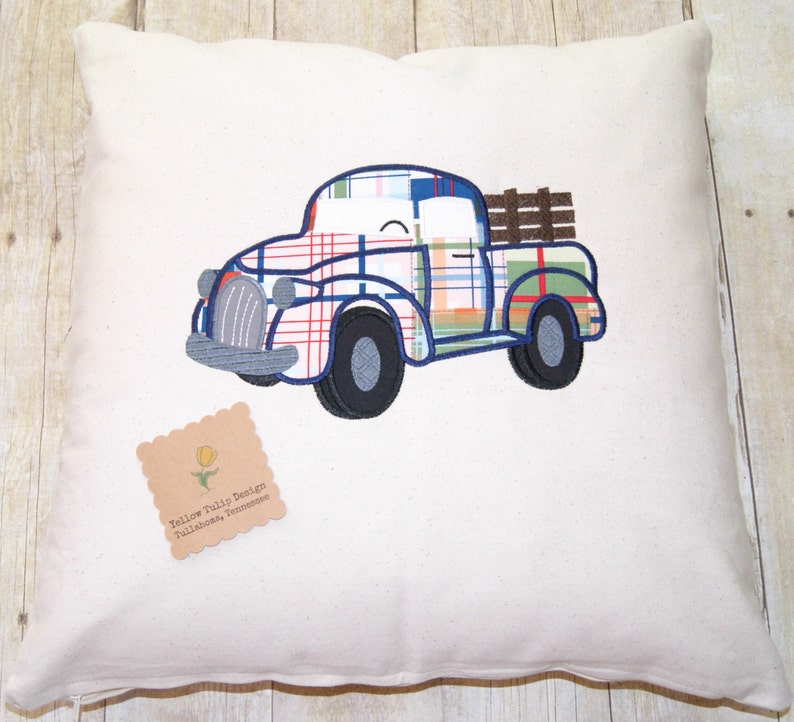 Vintage Pickup Truck Throw Pillow Etsy