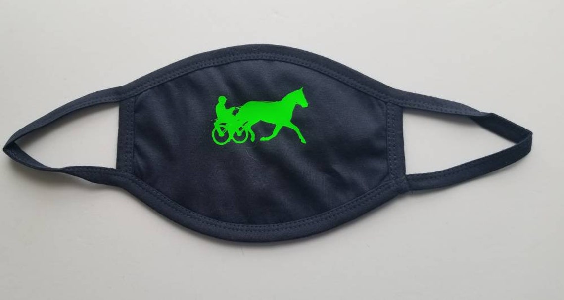 Harness Racing Mask Standardbred Horse Racing Face Mask Navy Etsy