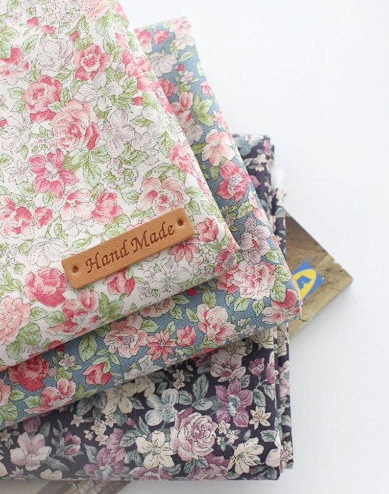 3 Colors Selection C85080 Little Rose Pattern Cotton Fabric by Yard