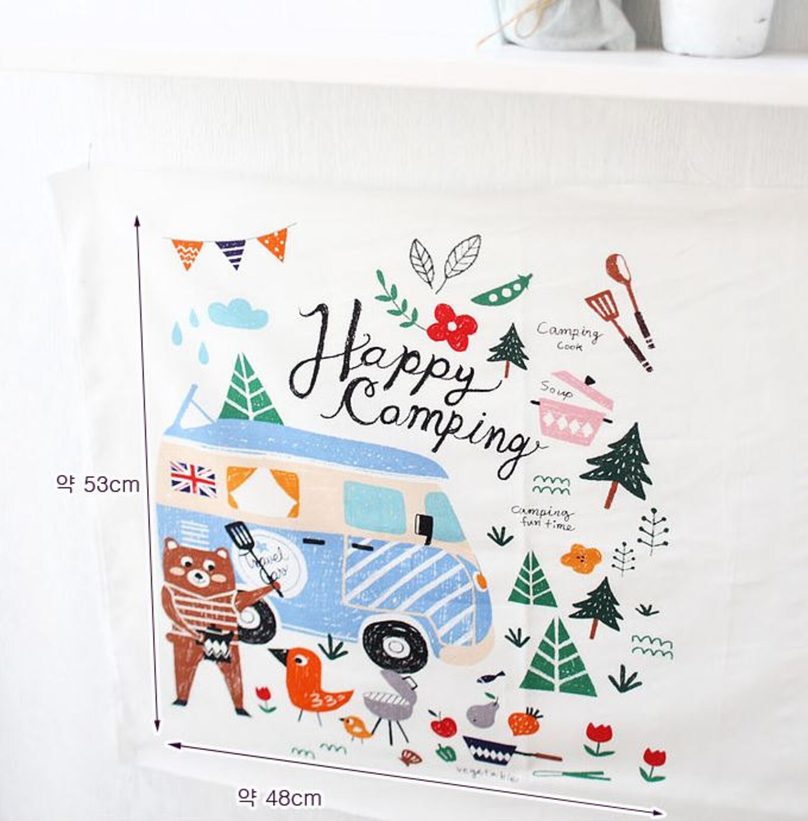 Camping Design Panel Cotton Fabric 2 Designs Package Etsy
