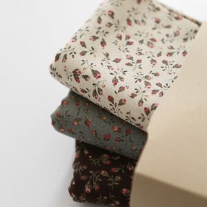Little Flower Pattern Cotton Fabric by Yard - 3 Colors Selection S18925 ...