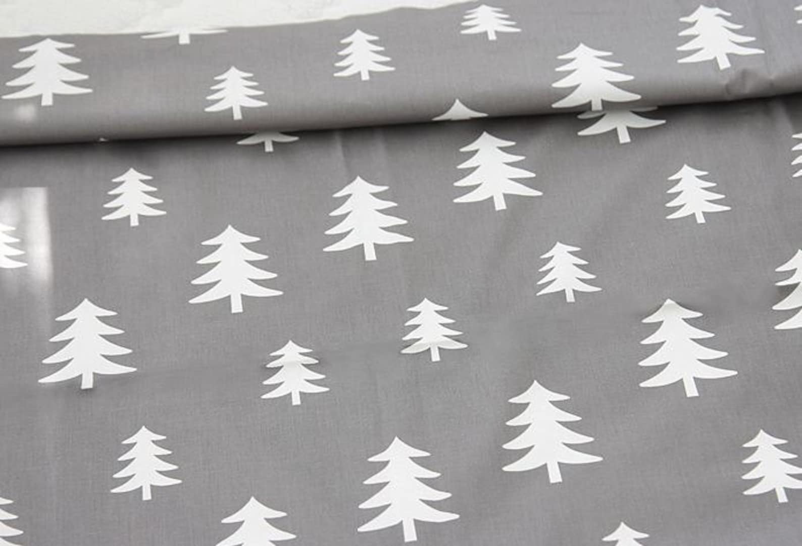 Scandinavian Nordic Style Pine Tree Pattern Fabric 2 Colors Etsy