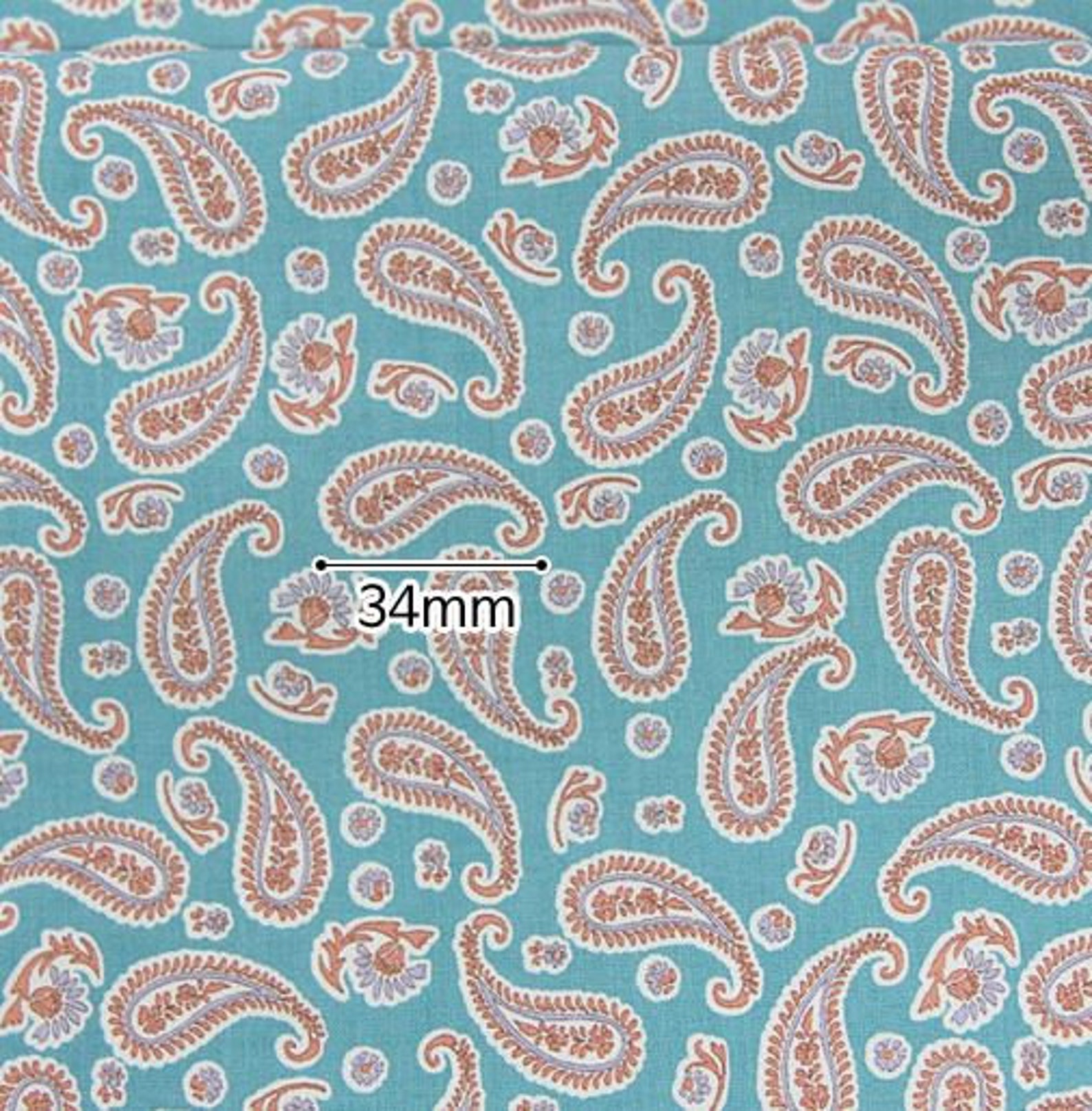 Paisley Pattern Cotton Fabric by Yard S24886 4 Colors Etsy