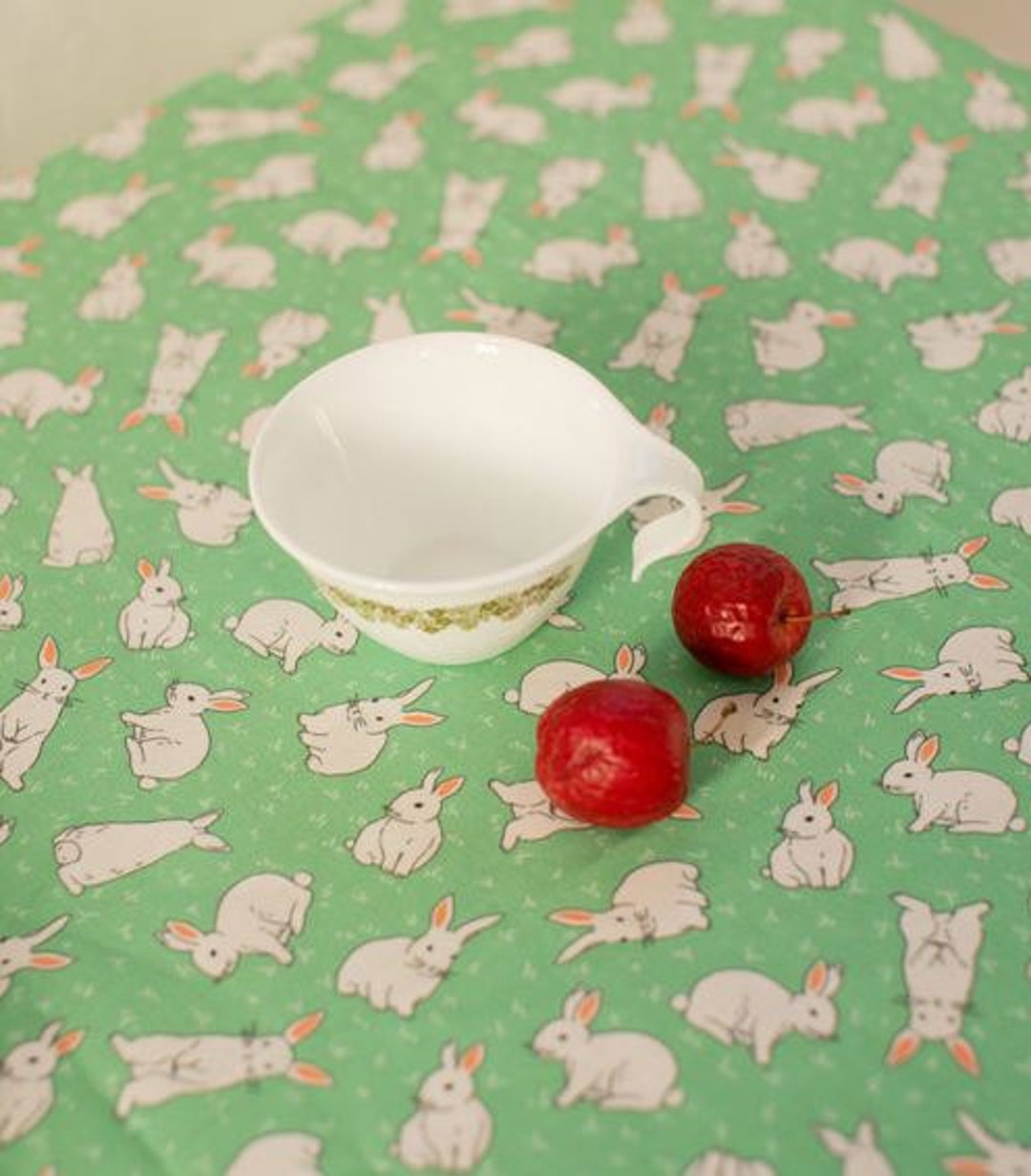 Fabric Rabit Pattern Rabbit Pattern Cotton Fabric by the Yard - Etsy