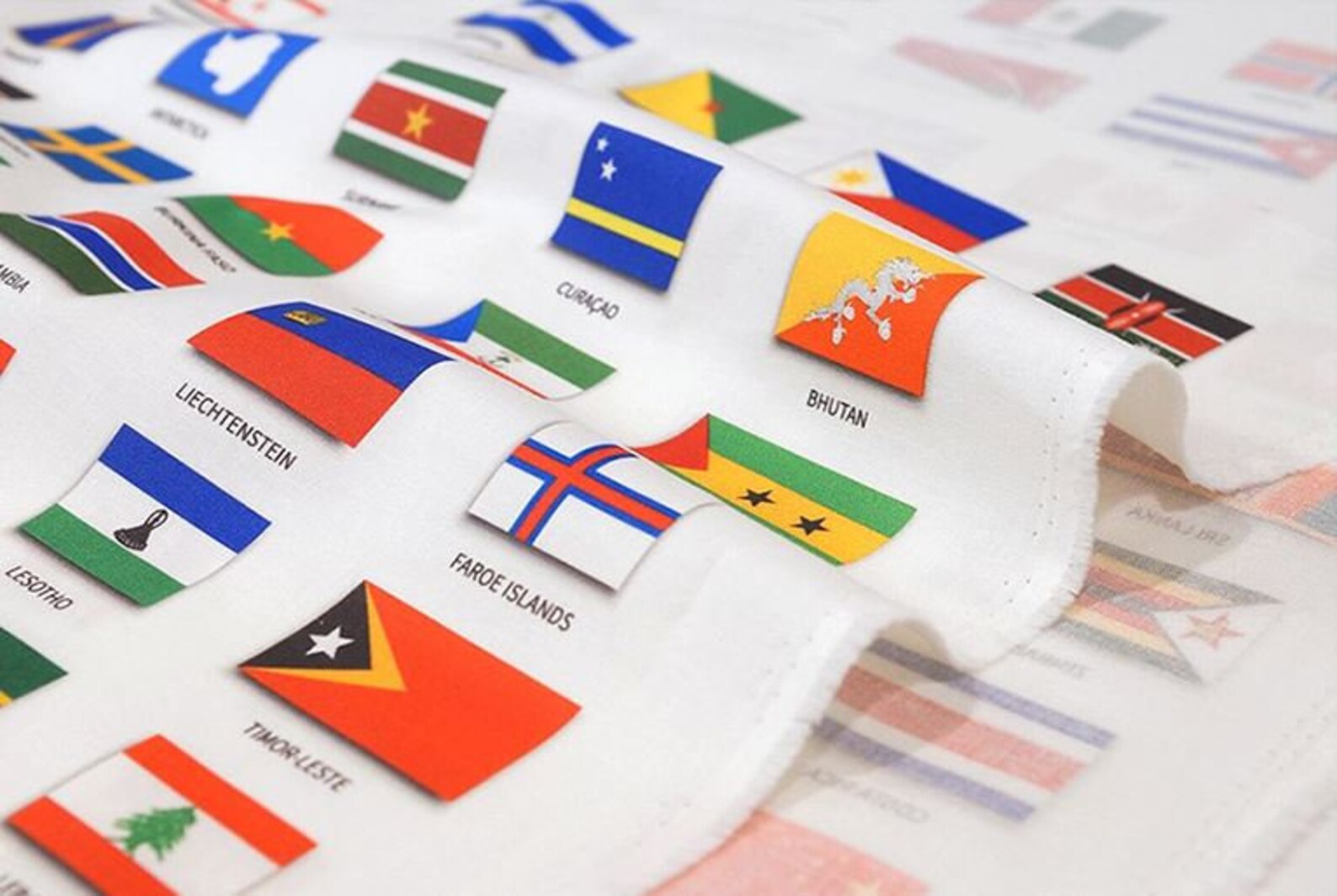 World Flags Pattern Digital Printing Cotton Fabric by Yard Etsy