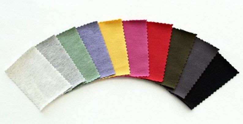 Solid French Baby Terry Knit Fabric by Yard 37 Inch - Melange Grey Width 95cm