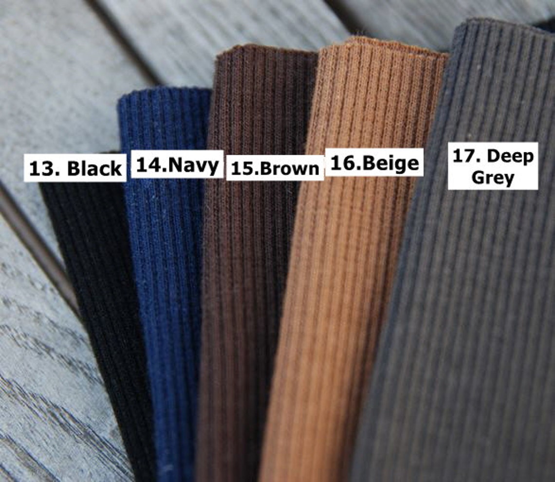 Rib Knit Fabric Ribbing Fabric for neckline cuffs hems Etsy