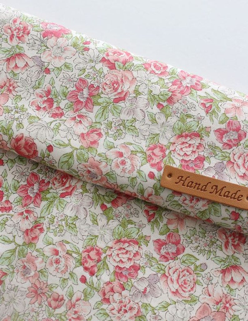 3 Colors Selection C85080 Little Rose Pattern Cotton Fabric by Yard