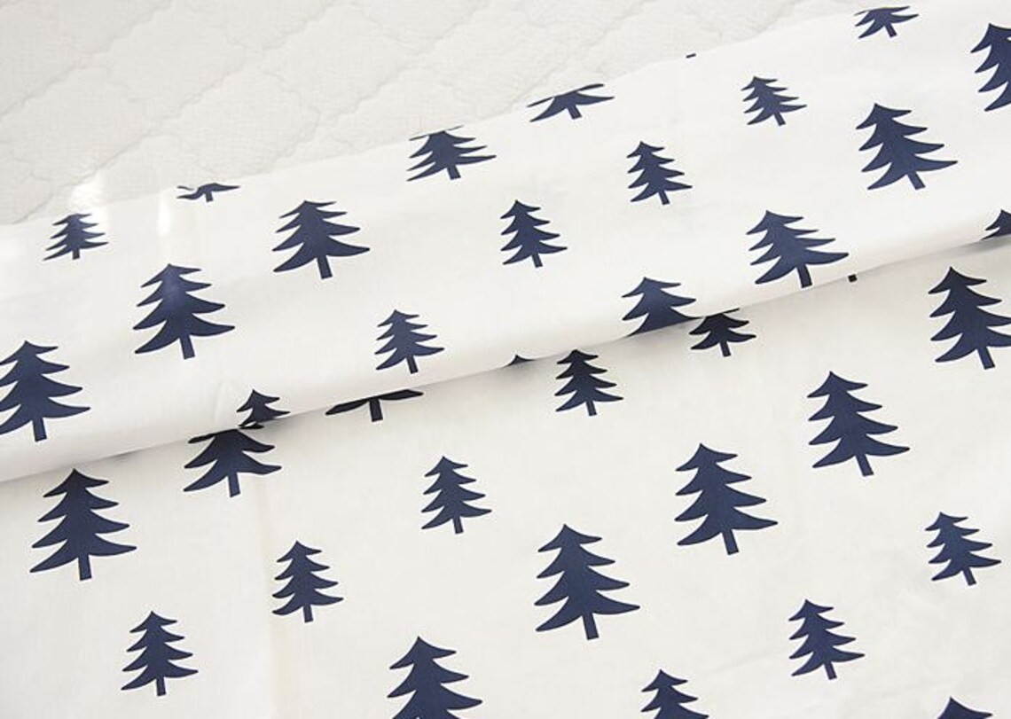 Scandinavian Nordic Style Pine Tree Pattern Fabric 2 Colors - Etsy