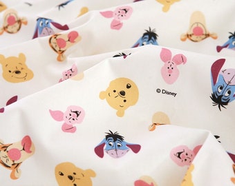 Winnie the Pooh Pattern Cotton Fabric by Yard