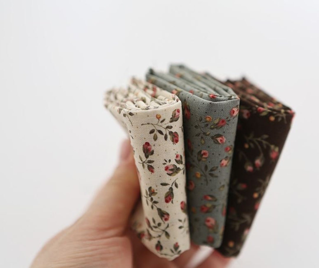Little Flower Pattern Cotton Fabric by Yard - 3 Colors Selection S18925 ...