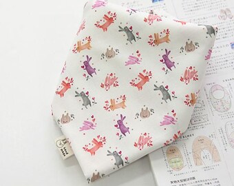 Lovely Rabbit Digital Printing Cotton Fabric by Yard S90239