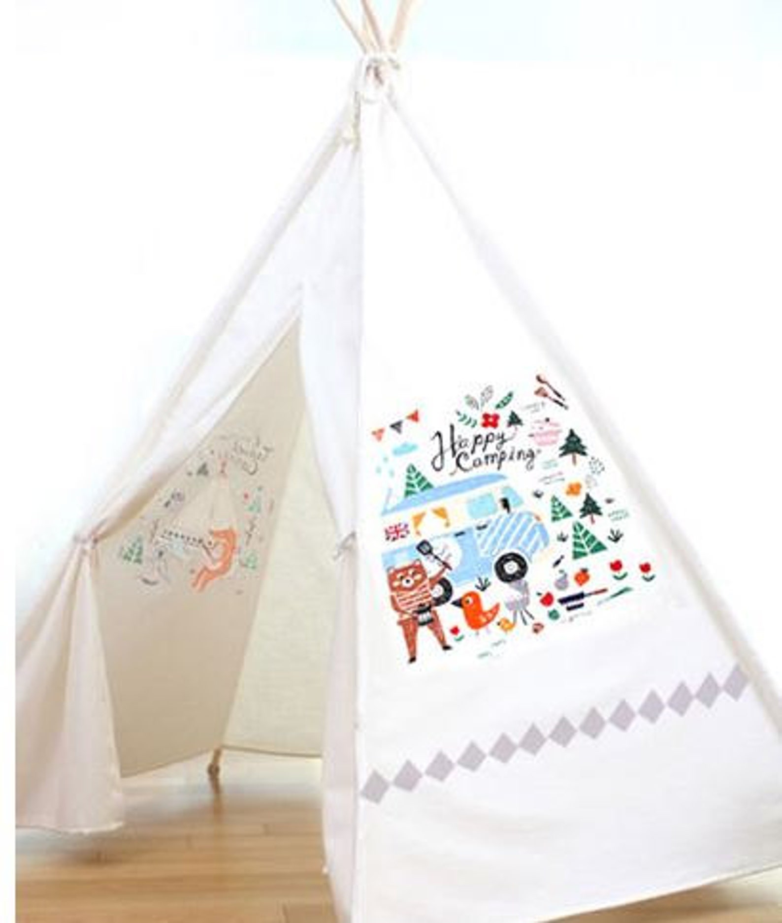 Camping Design Panel Cotton Fabric 2 Designs Package Etsy