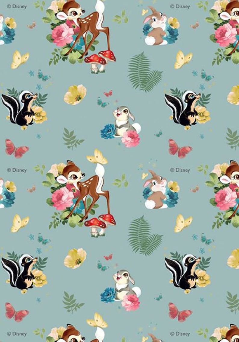 Disney Bambi Pattern Digital Printing Cotton Fabric by Yard | Etsy