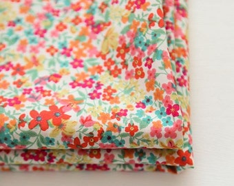 Lawn Fabric - Floral Pattern Lawn Fabric "Wild Bouquet" by Half Yard - 55" Width