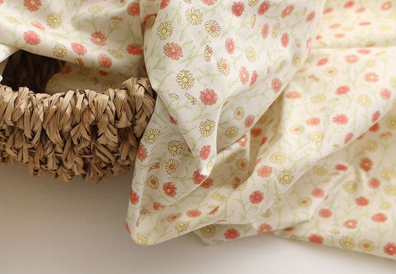 Floral Lightweight Cotton Voile Cotton Fabric by Yard S25591 Etsy