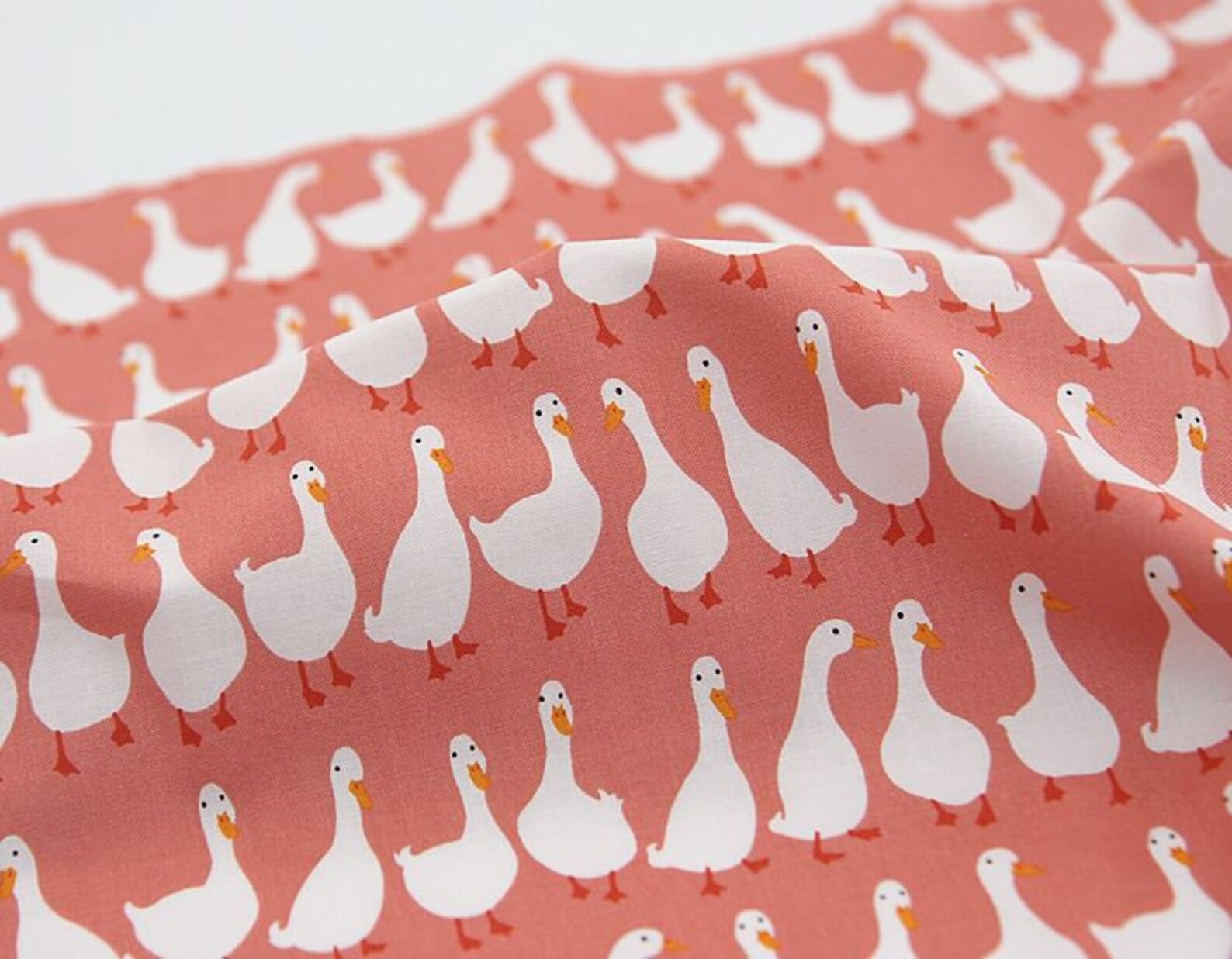 Walking Ducks Pattern Cotton Fabric by Yard S42692 2 Colors Etsy