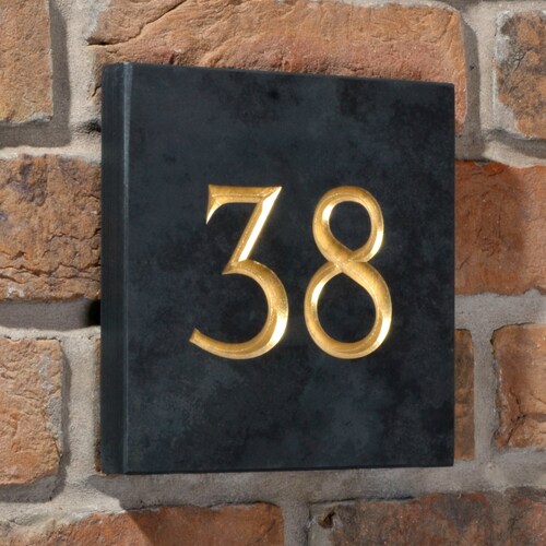 Engraved Slate House Number Etsy