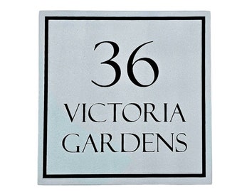 Reversed Slate House Sign - 20 x 20cm