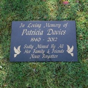 Granite Commemorative Plaque 60 x 30cm for Pet or Human