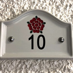 White Bridge Ceramic Number 16.5 x 12.5cm